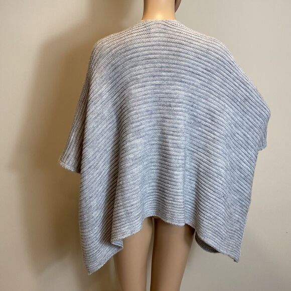 Coco Gio Italian gray rib knit cape cardigan One Size - Picture 5 of 8